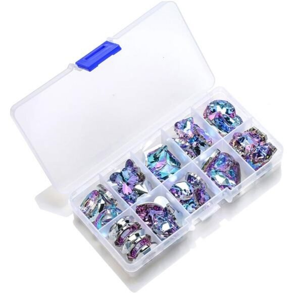 50 Pcs Crystal Suncatcher Beads Kit Colorful Prism Crystal Chandelier Parts - Picture 4 of 8